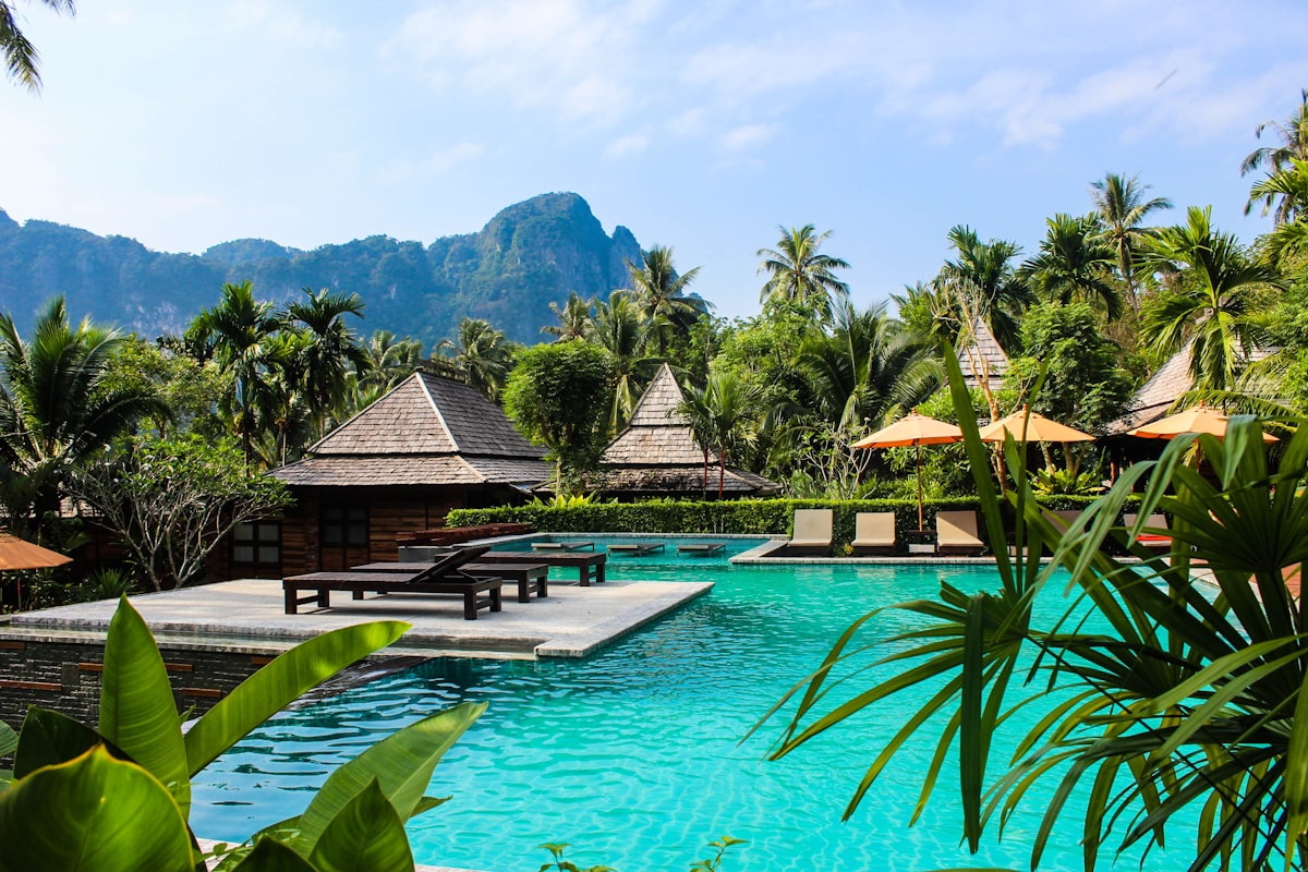 SHIK VILLAGE Resort Sunset Pool View